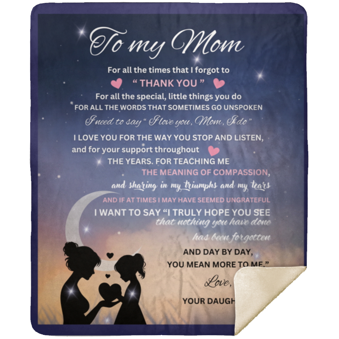 MOM STARRY NIGH BLANKET | THANK YOU HOLIDAY GIFT