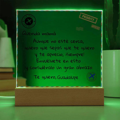 Carta a Querida mamá Cuadro Acrilico | Regalo Personalizado