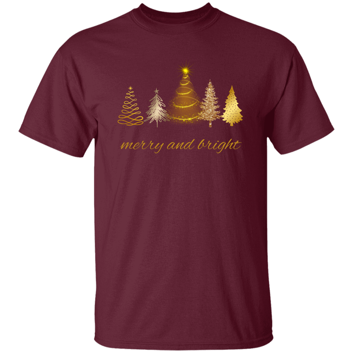 Merry and Bright Christmas Trees Shirt