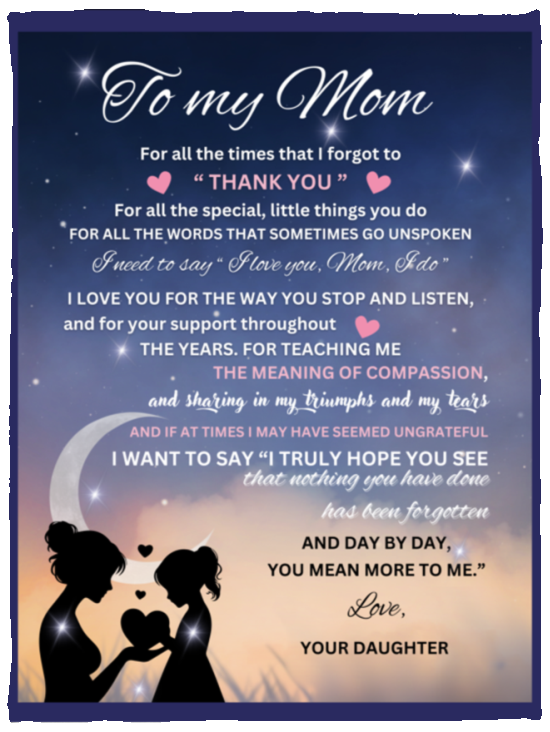 MOM STARRY NIGH BLANKET | THANK YOU HOLIDAY GIFT