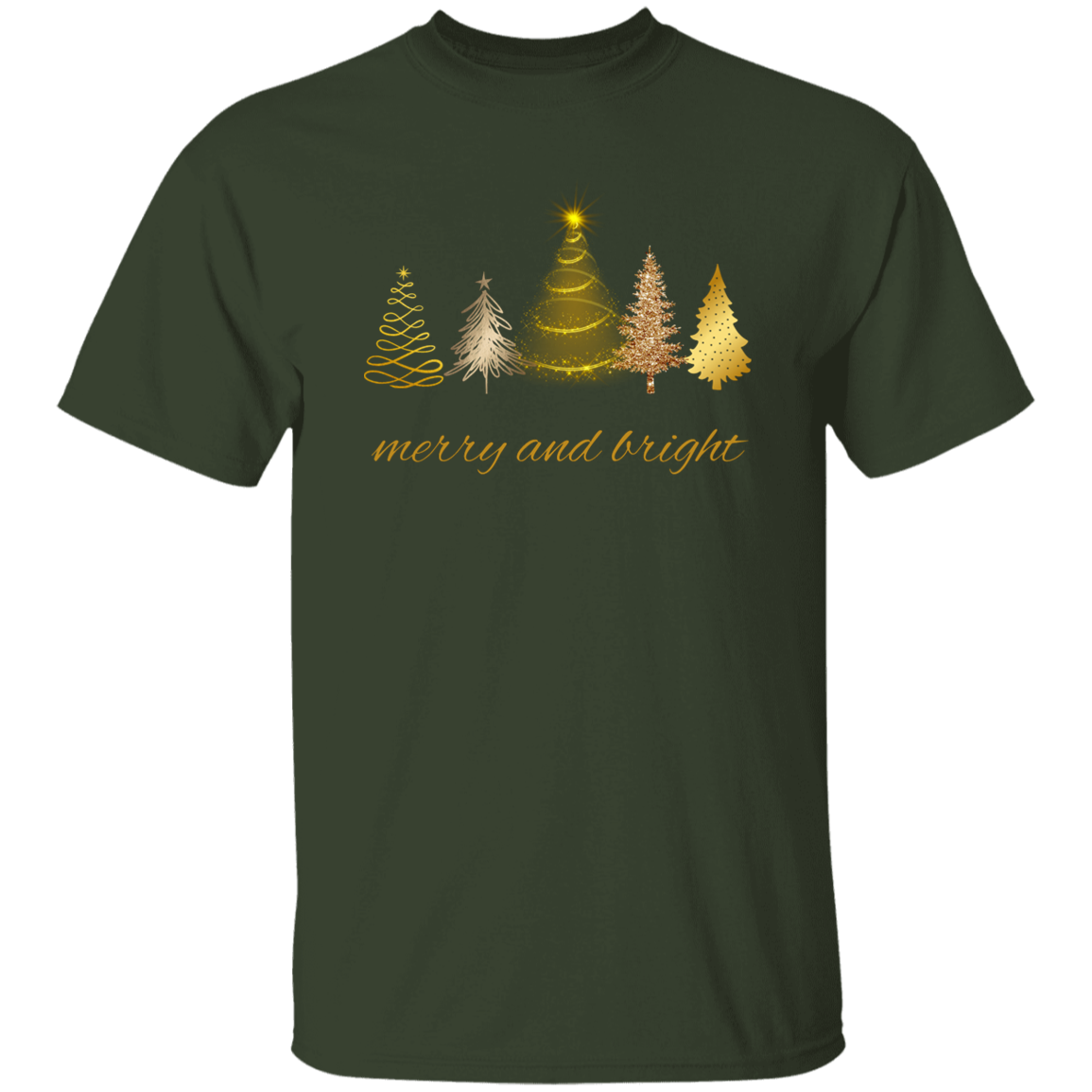 Merry and Bright Christmas Trees Shirt