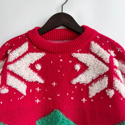 Christmas Sweater Knit Elastic Jumper