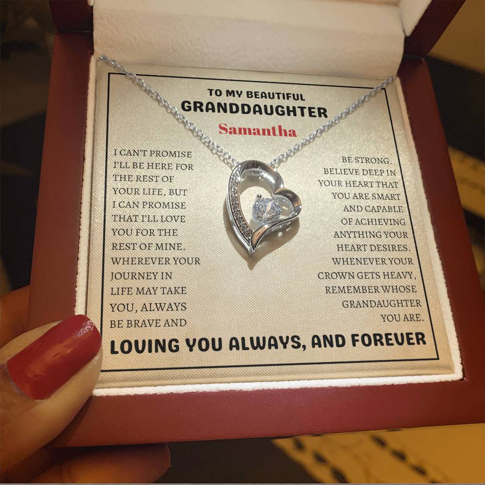 Granddaughter Necklace. Love Always