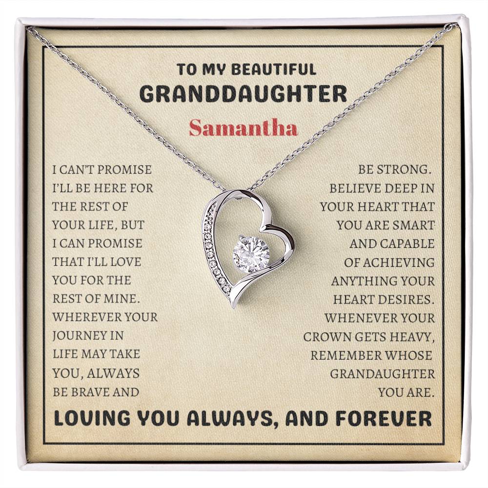 Granddaughter Necklace. Love Always