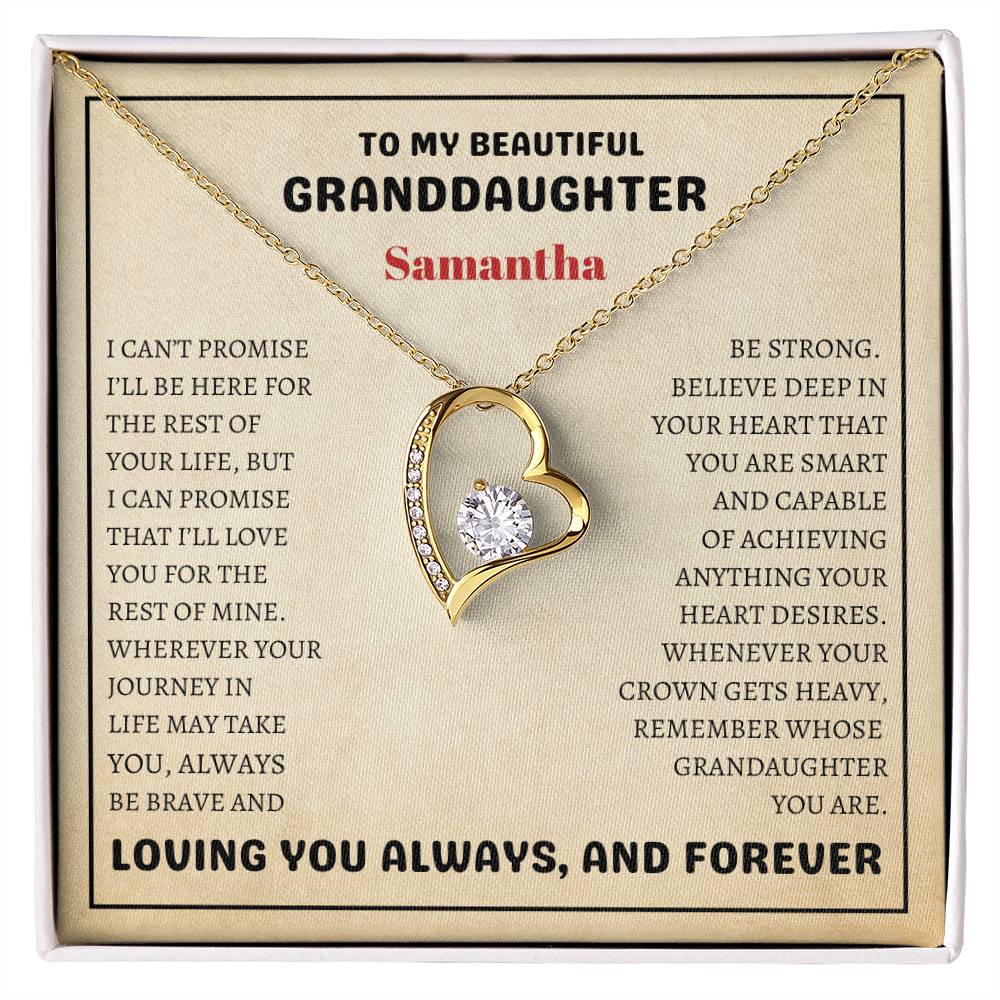 Granddaughter Necklace. Love Always