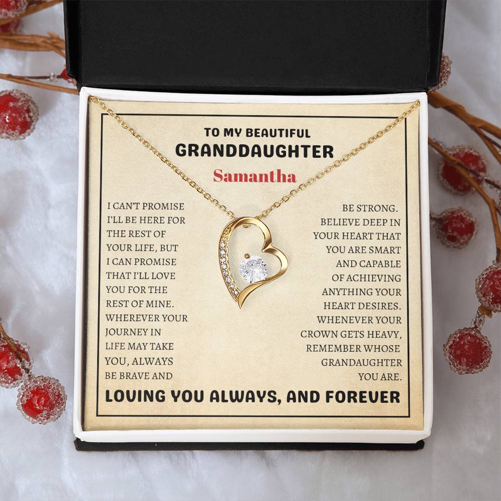 Granddaughter Necklace. Love Always