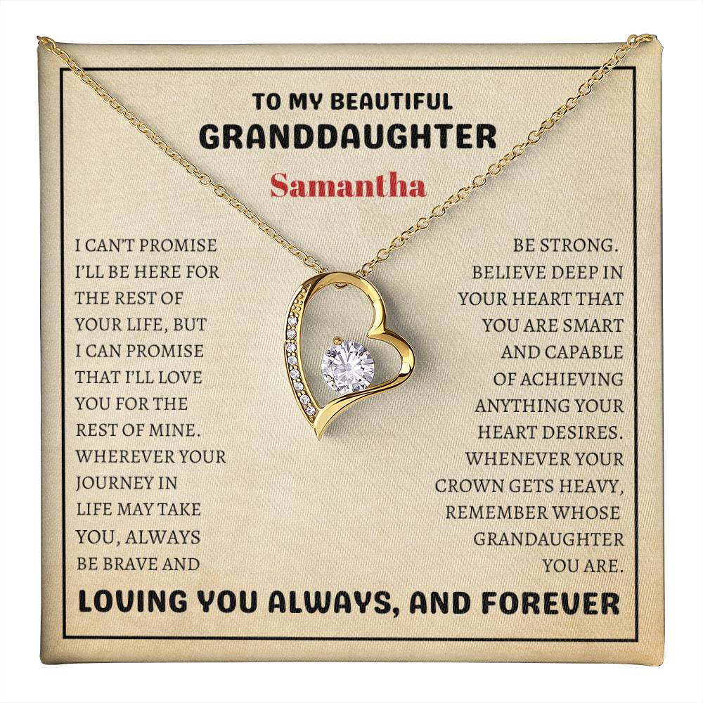 Granddaughter Necklace. Love Always