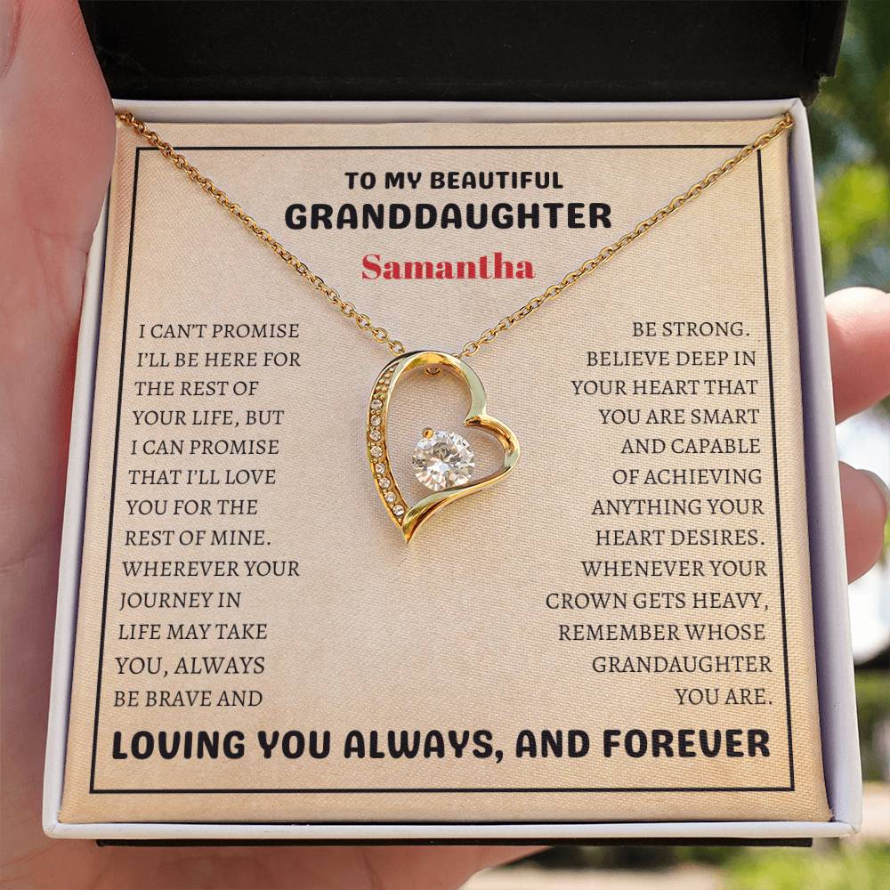 Granddaughter Necklace. Love Always