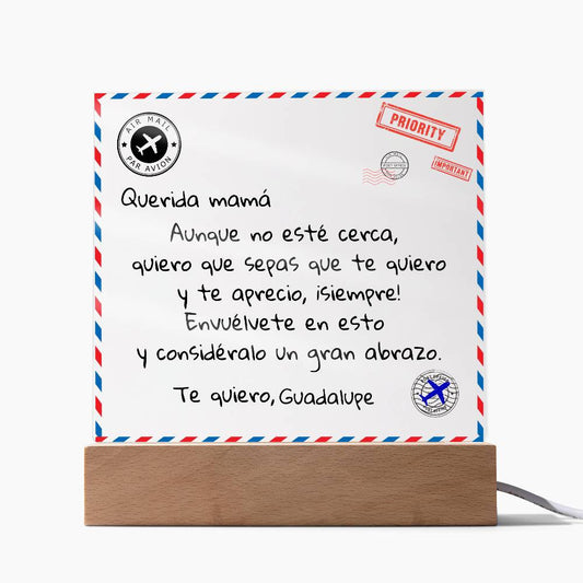 Carta a Querida mamá Cuadro Acrilico | Regalo Personalizado