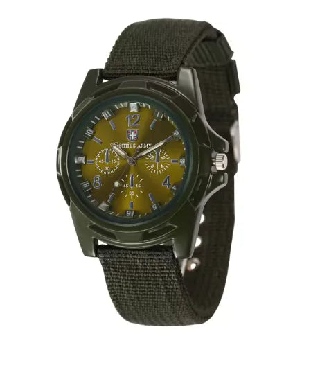 Nylon strap watch three-eye three-pin quartz watch