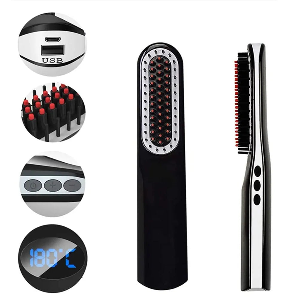 Wireless Men Quick Beard Straightener